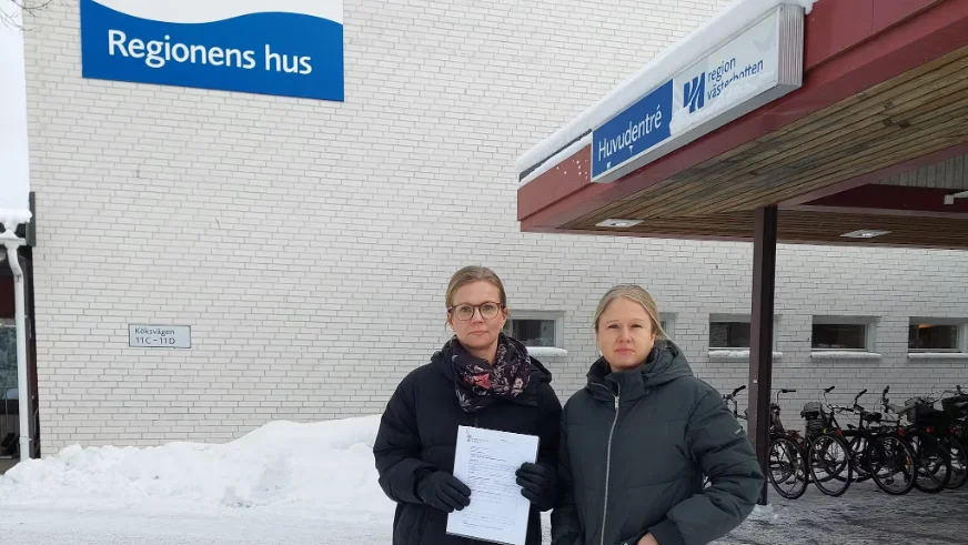 Erika Nordström och Sofia Lundström är huvudskyddsombud vid Vårdförbundet.
