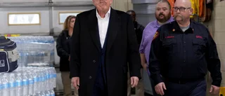 Donald Trump besökte olycksområde