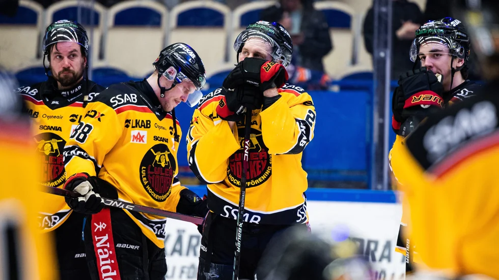 Deppigt i Luleålägret efter förlusten mot Växjö i kvartsfinalen.