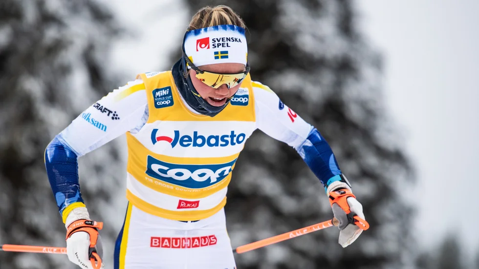 221126 Emma Ribom of Sweden in the women's 10 km pursuit during the FIS Cross-Country World Cup on November 26, 2022 in Ruka. 
Photo: Johanna Wallen / BILDBYRÅN / kod JW / JW0043