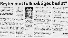 Västerviks-Tidningen den 16 november 2005.
