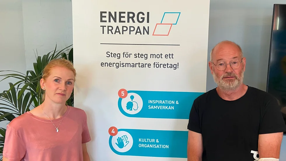 Sara Sjöqvist, projektledare Energy Evolution Center och Per Ekstorm, energi- och klimatrådgivare Eskilstuna kommun.