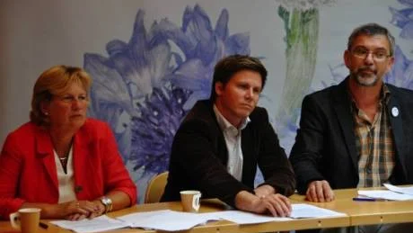 Anita Brodén, Erik Ullenhag, partisekreterare, och Sverker Thorén presenterade på torsdagen Folkpartiets miljöpolitiska program inför valet.