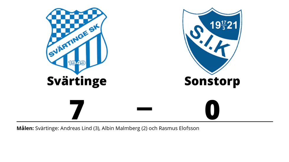 Svärtinge SK vann mot Sonstorps IK