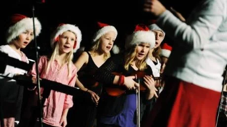 Barn från Musikverkstaden och Stråkmumsarna medverkade vid konserten. Föreställningen gavs under två dagar, onsdag och torsdag.Foto: Ellen Nielsen-Kindstrand