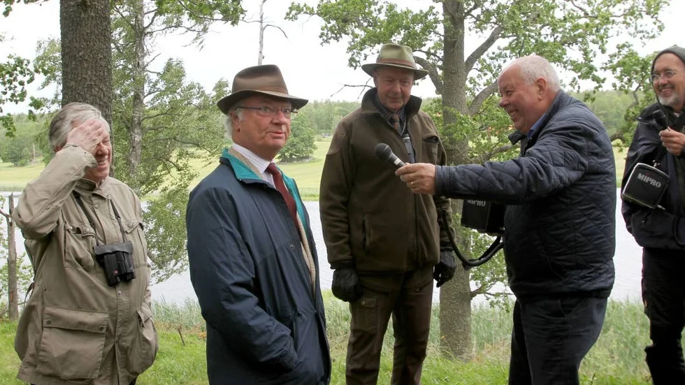 Kungens inspel under eftermiddagens exkursion lockade till skratt.