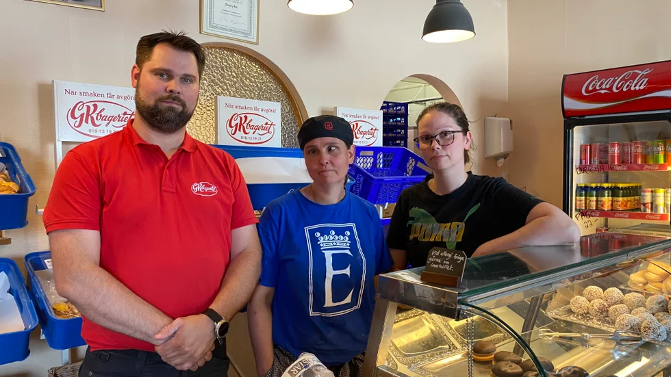 Från vänster: Thomas, Jessica och Linda. För syskonen Sandin har bageriet alltid varit en del av deras liv.