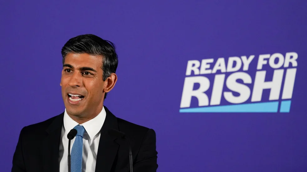 Rishi Sunak är favorit till att ta över efter Boris Johnson. Arkivbild.