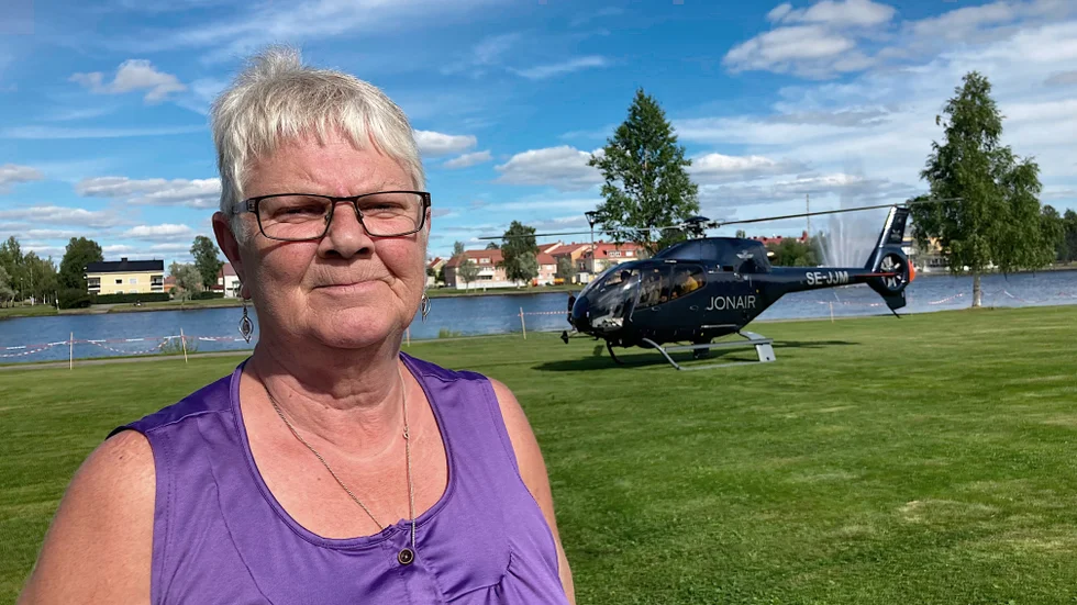 För bodensaren Margareta Viklund var det premiär att flyga helikopter. "Jag tyckte det var dags".