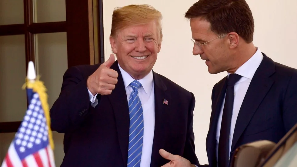 President Trump bara flinar – när Hollands statsminister Mark Rutte gjort ännu ett försök att påpeka de negativa följderna av Trumps tullar och handelskrig.