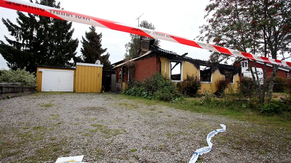 Villan på Granbyvägen blev totalförstörd efter branden på morgonen den 15 september.
