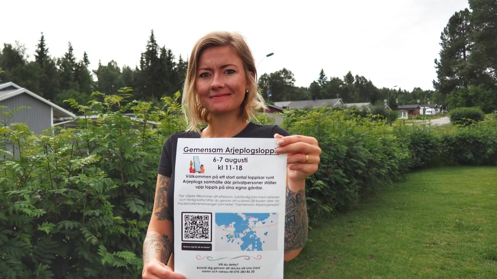 Hanna Dahlberg är initiativtagare till loppisen och hon ser fram emot helgen. "Jag hoppas att det blir jättemycket besökare och att folk tar sig tid att åka runt till alla som är med".