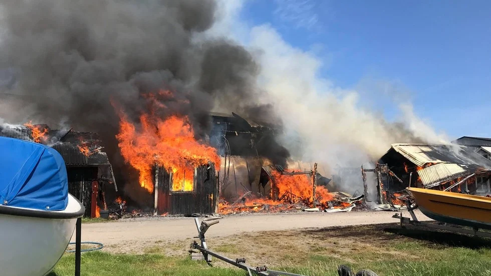 Sjöbodarna i Oxelösund brann ner.