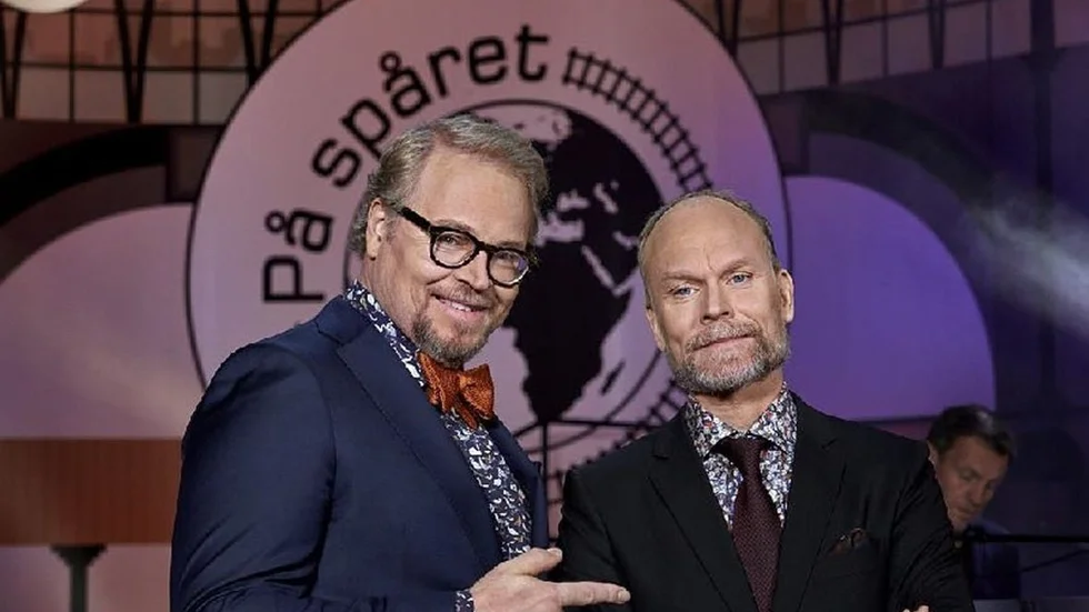Fredrik Lindström och Kristian Luuk är programledare av "På spåret".