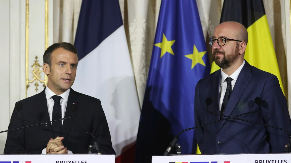 Inte bara Frankrike, utan även EU i stort, skulle behöva mer av den reformpolitik president Emmanuel Macron (tv) står för. Här är han i Bryssel, hos Charles Michel, tidigare belgisk  premiärminister, nu Europeiska Rådets ordförande.