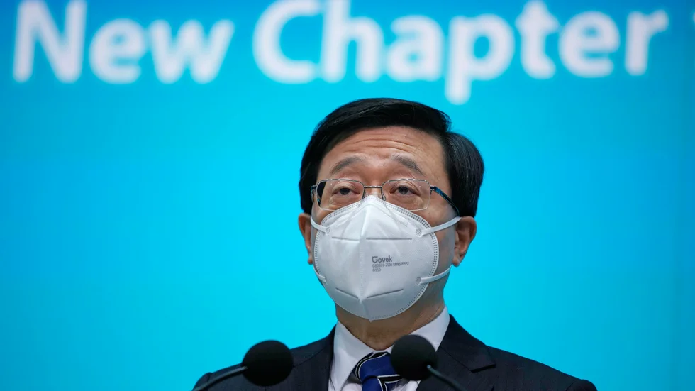 Hongkongs tillträdande ledare John Lee.