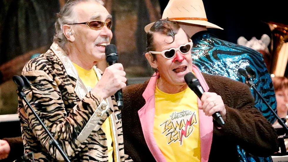 Lasse Åberg och Klasse Möllberg i Electric Banana Band.