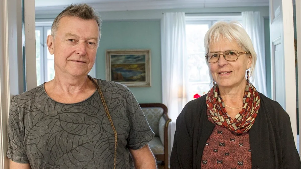 Konstnärerna Håkan Blomqvist och Karin Westman.