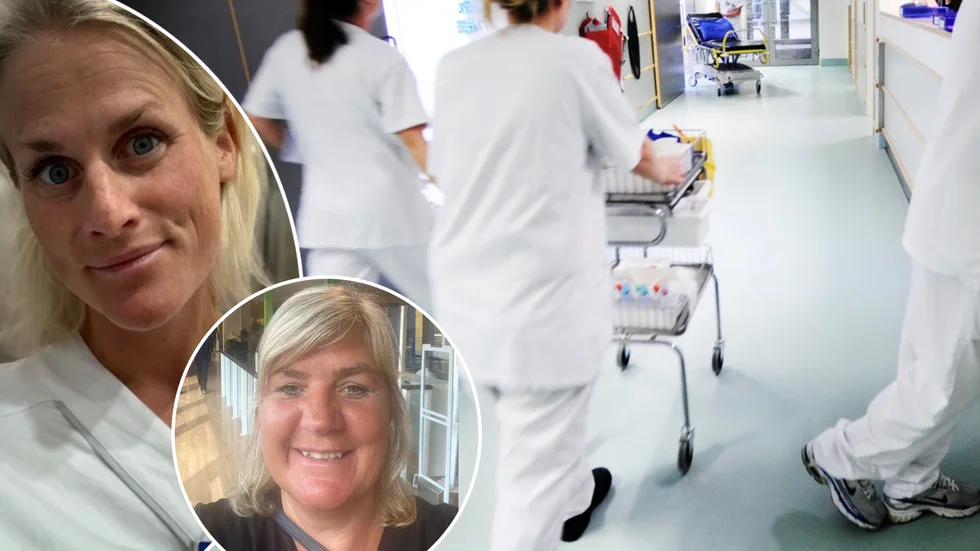 Alicia Strand och Emilia Halldén jobbar som sjuksköterskor på Västerviks sjukhus.