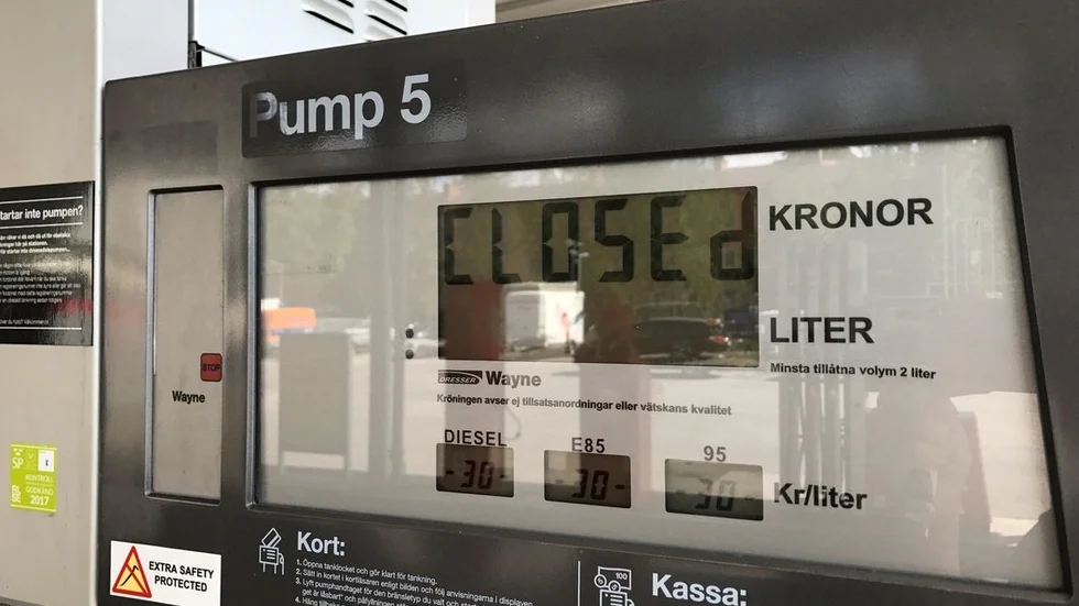 Pumparna fungerade inte på OKQ8 Västergatan under söndagen.
