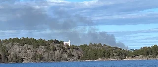 Grillplats i området där branden på ön startade – vill varna