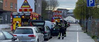 Bilbrand – mitt under pågående färd