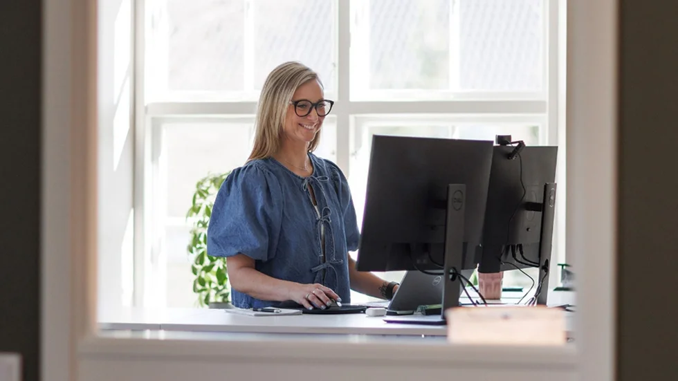 Sofia Lundborg, VD på ProjPartner, berättar att man får många lovord kring det nya kontoret från besökare. 