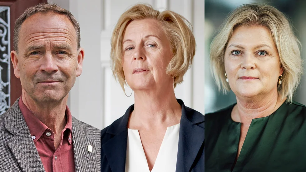 Allan Widman, Maria Arnholm och Ulrica Messing.
