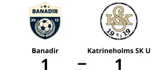 Banadir kryssade hemma mot Katrineholms SK U