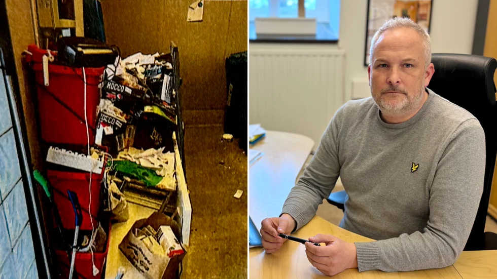 Tobias Lundqvist är fastighetschef på KFAB, som nu tar i med hårdhandskarna mot sopsyndarna.