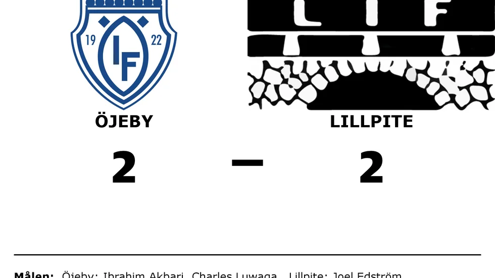 Öjeby IF spelade lika mot Lillpite IF