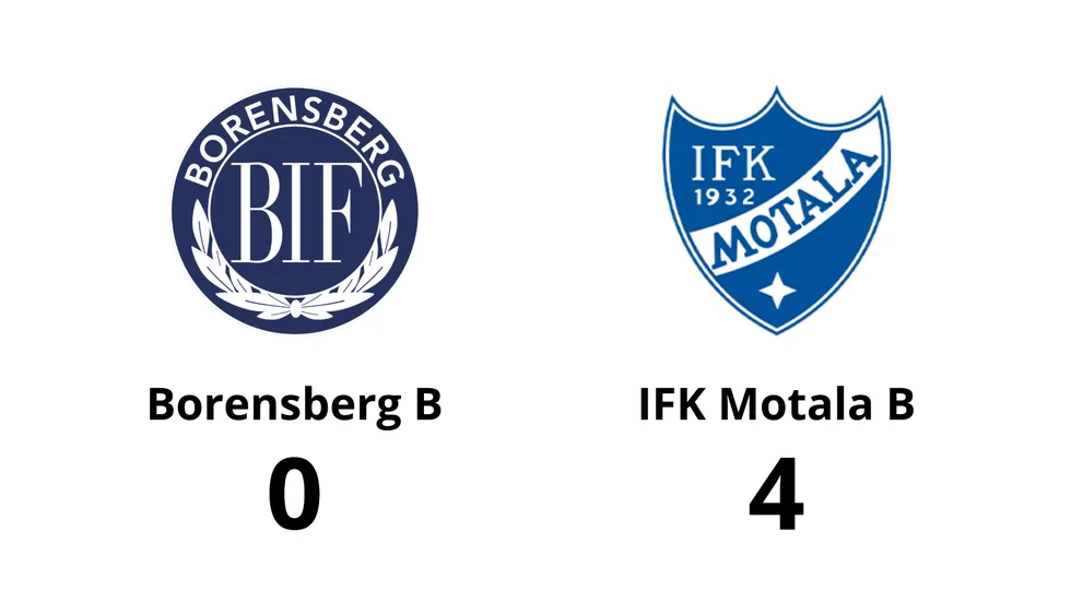 Borensberg B förlorade mot IFK Motala FK B