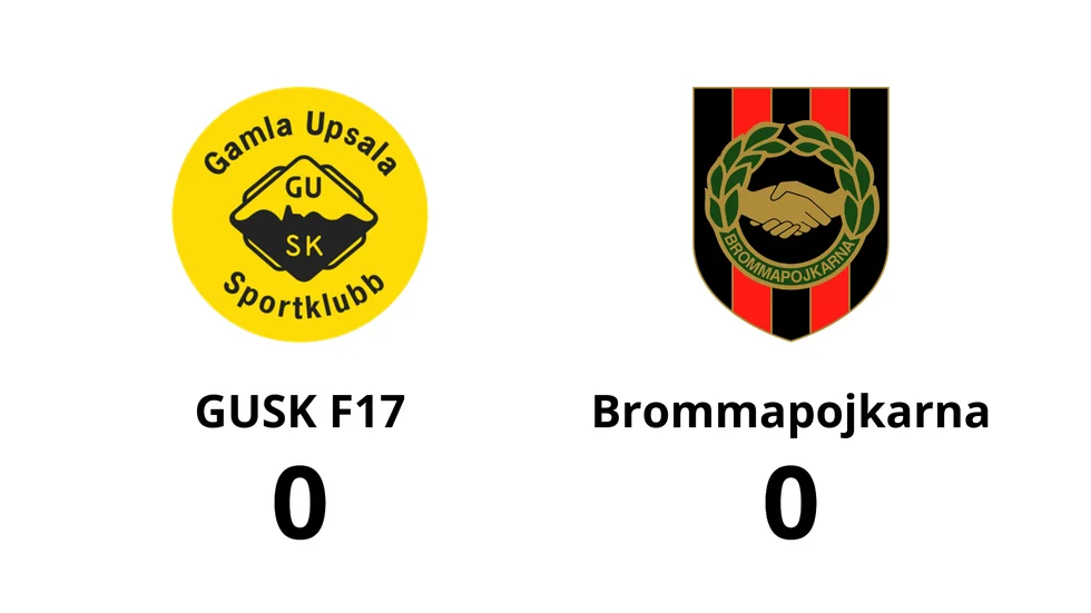 GUSK F17 spelade lika mot Brommapojkarna