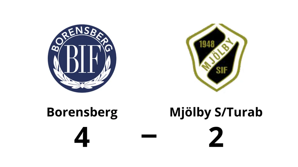 Borensbergs IF vann mot Mjölby Södra IF/Mjölby Turabdin FC