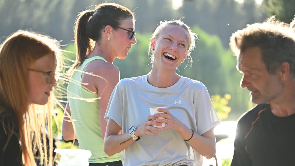 Thea Norlund var på strålande humör efter premiären av Älvsutloppet.