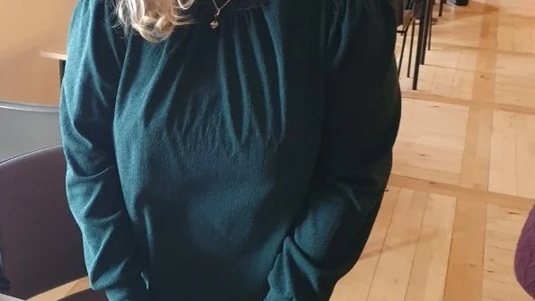 Maria Vanhapia Bergström berättade om sitt författarskap hos PRO i Kalix.