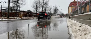 Efter väderomslaget – här samlas vattnet i stan