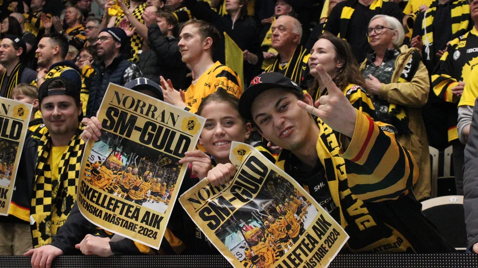 Photos from the decisive Swedish Championship game between Skellefteå AIK and Rögle BK