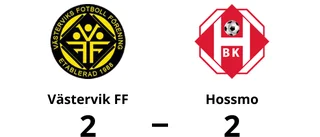 Oavgjort för Västervik FF hemma mot Hossmo