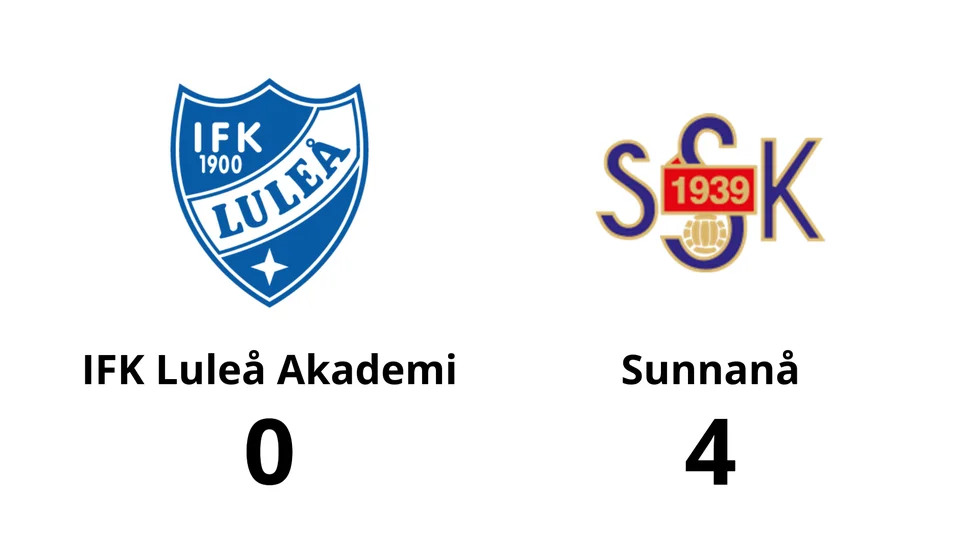 IFK Luleå Akademi förlorade mot Sunnanå SK
