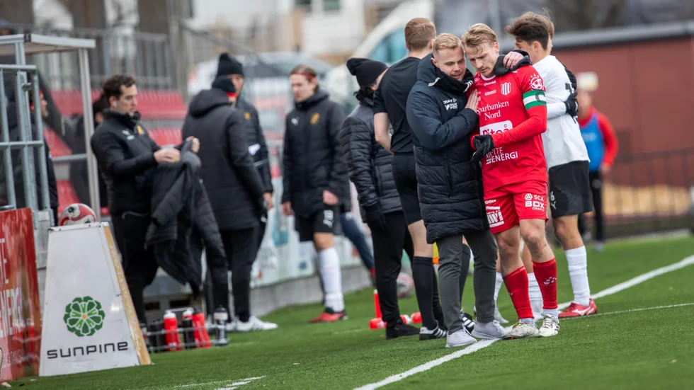 Piteå IF:s tränare Viktor Jonsson och lagkapten Henrik Millbert. Båda fick en trist vistelse i Stockholm i helgen (Arkivbild)