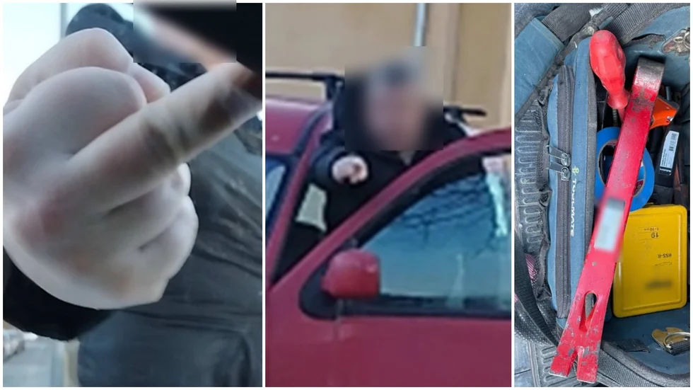 En man åtalades nyligen, misstänkt för hot mot tjänsteman. Mannen ska enligt åtalet ha hotat en parkeringsvakt i Enköping. Bilderna är tagna ur förundersökningsprotokollet.