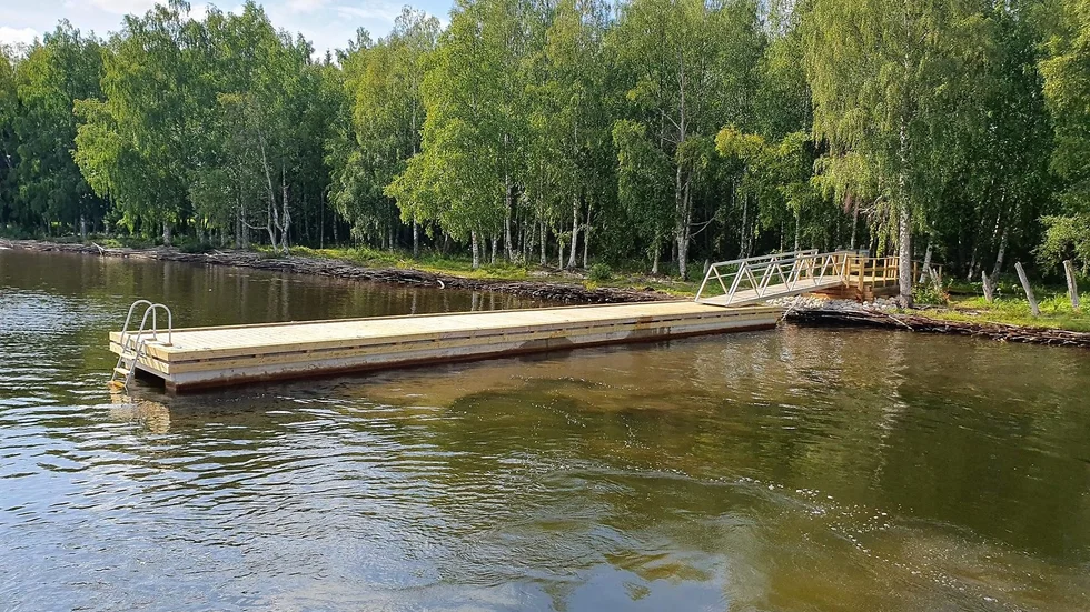 Nya gästbryggan på Altappen. Foto: Tomas Hedström, Luleå kommun.