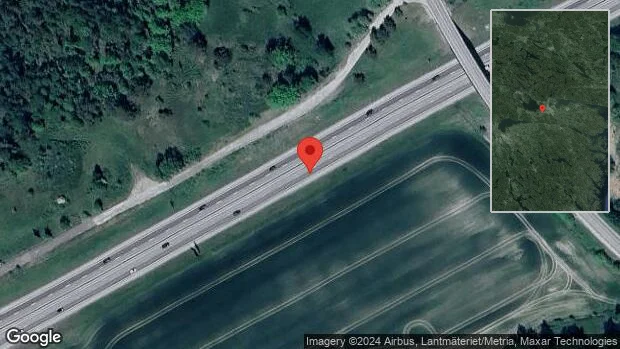 Trafikolycka med en personbil på E4