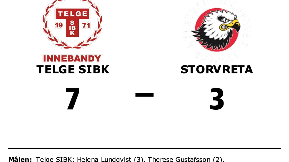 Telge SIBK vann mot Storvreta IBK