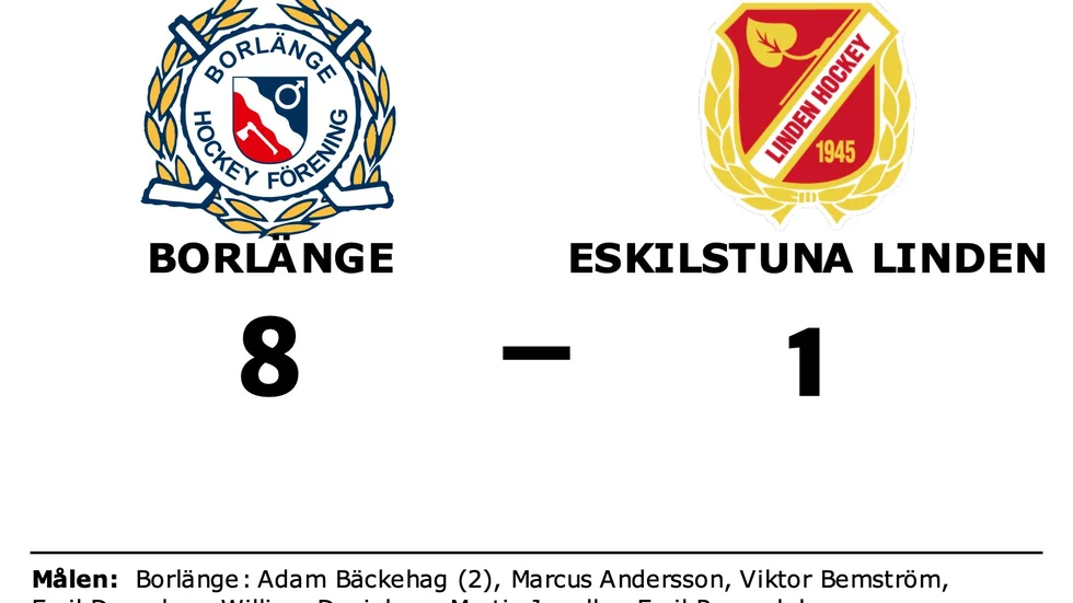 Borlänge HF vann mot Eskilstuna Linden Hockey