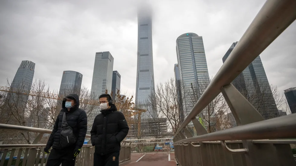 Miljöförbättringar har gjorts inför OS i Peking, men smogen är fortfarande ett orosmoment inför vinterspelen. Arkivbild.