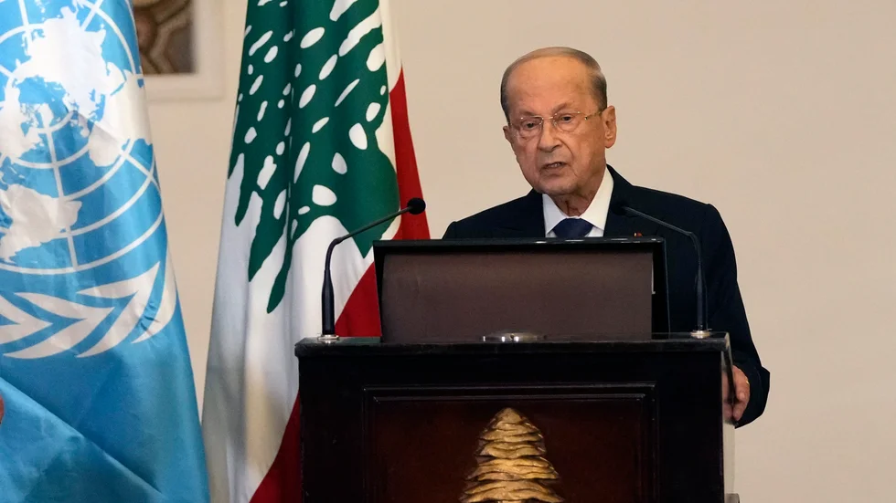 Libanons president Michel Aoun. Arkivbild.