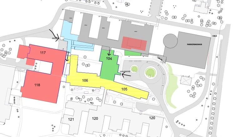 Planen. Det blir en större yta med möjlighet till busstrafik framför centralhallen.