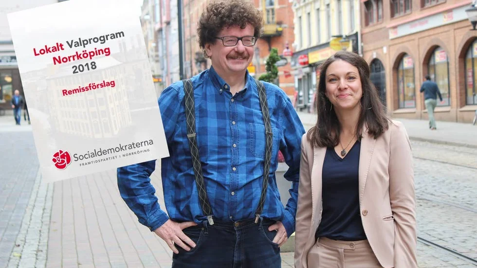 Skrivit förslag. Lars Stjernkvist (S) och Teresa Carvalho (S) är två av gruppmedlemmarna som varit med och utformat förslaget till valprogram.
